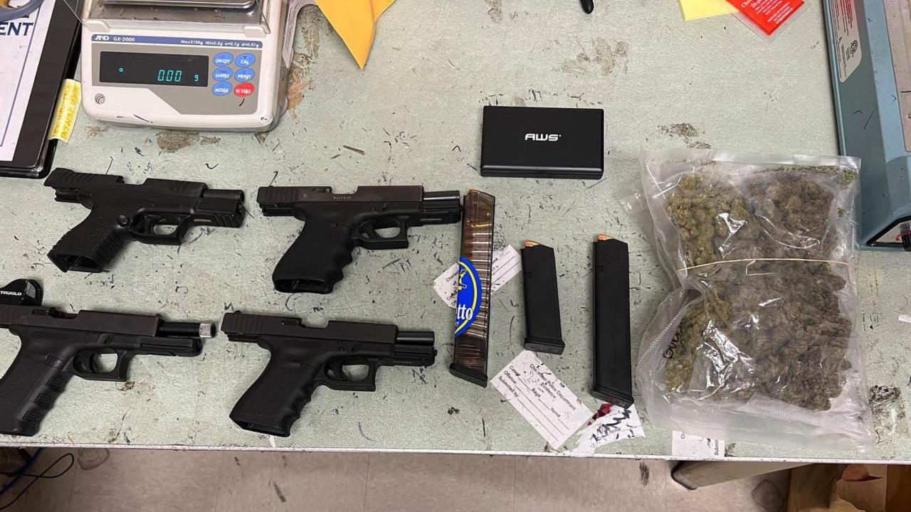 Guns, drugs seized near King Street